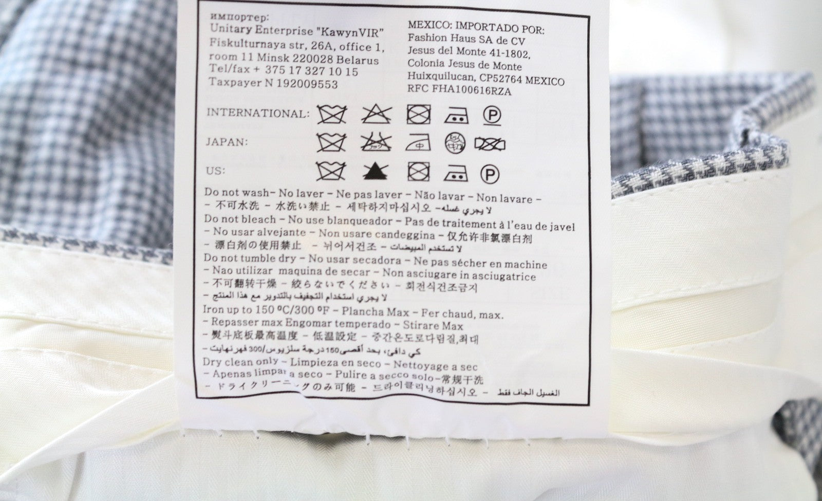 SUITSUPPLY Brescia UK42S vyriškos pilkos lininės klostuotos raštuotos kelnės 