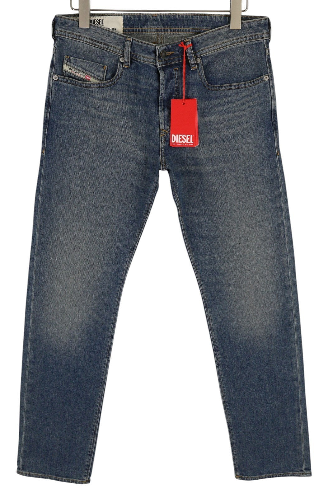 DIESEL Buster 009EI vyriški džinsai W32/L32 siaurėjantys, mėlyni, su sagomis 