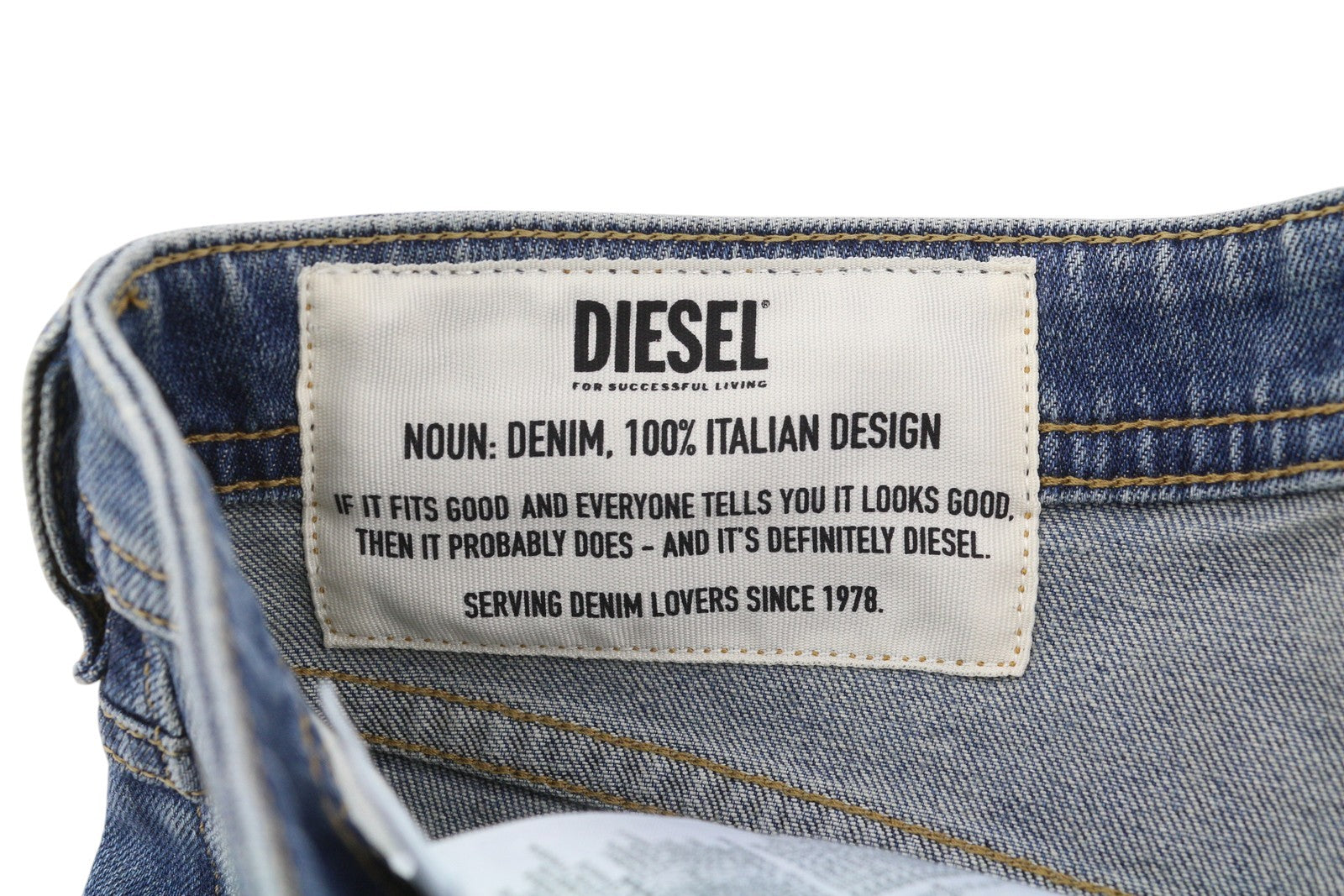 DIESEL Buster 009EI vyriški džinsai W32/L32 siaurėjantys, mėlyni, su sagomis 