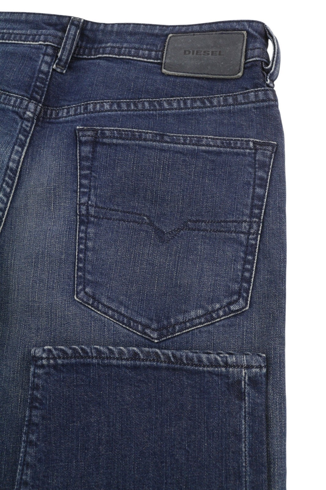 DIESEL Buster 084TU vyriški džinsai W30/L32 siaurėjantys, tamprūs, mėlyni, su sagomis 