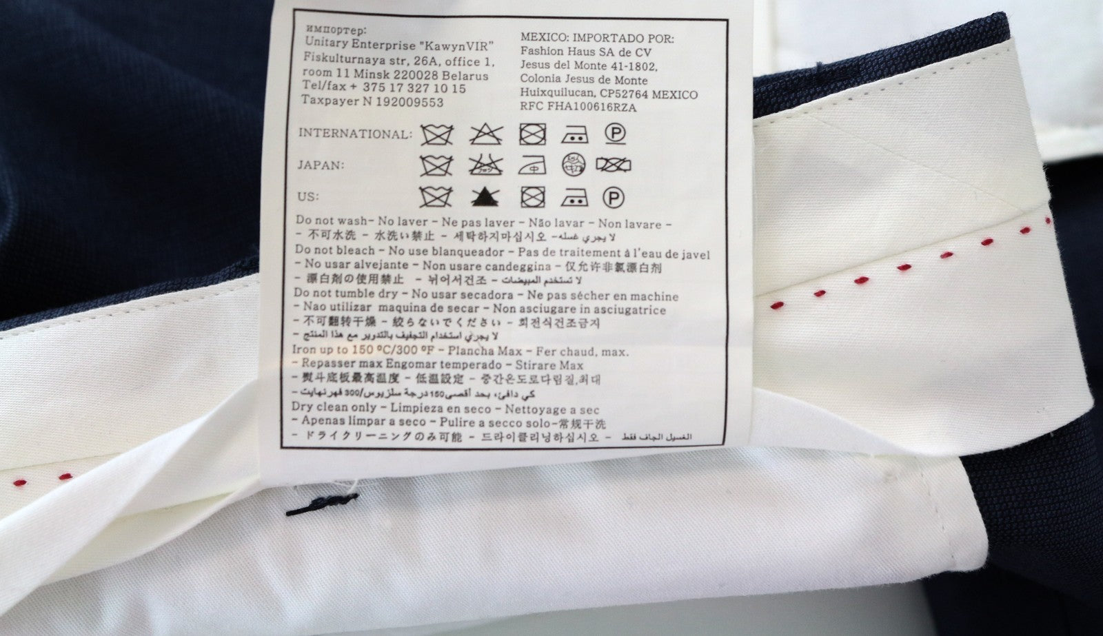 SUITSUPPLY Sienna UK42S Blue Wool Pleated Trousers Men's Slit Pocket Pants