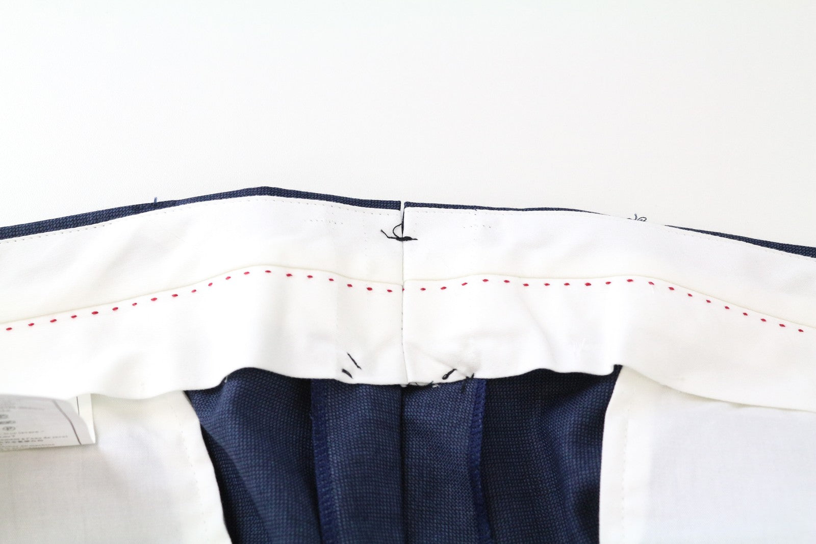 SUITSUPPLY Sienna UK42S Blue Wool Pleated Trousers Men's Slit Pocket Pants