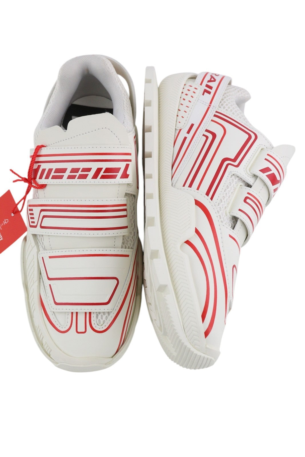 DIESEL S-Pendhio Lc vyriški sportbačiai, balti, migdolų spalvos, žemakulniai, EU41, su užtrauktuku, RRP 295 € 