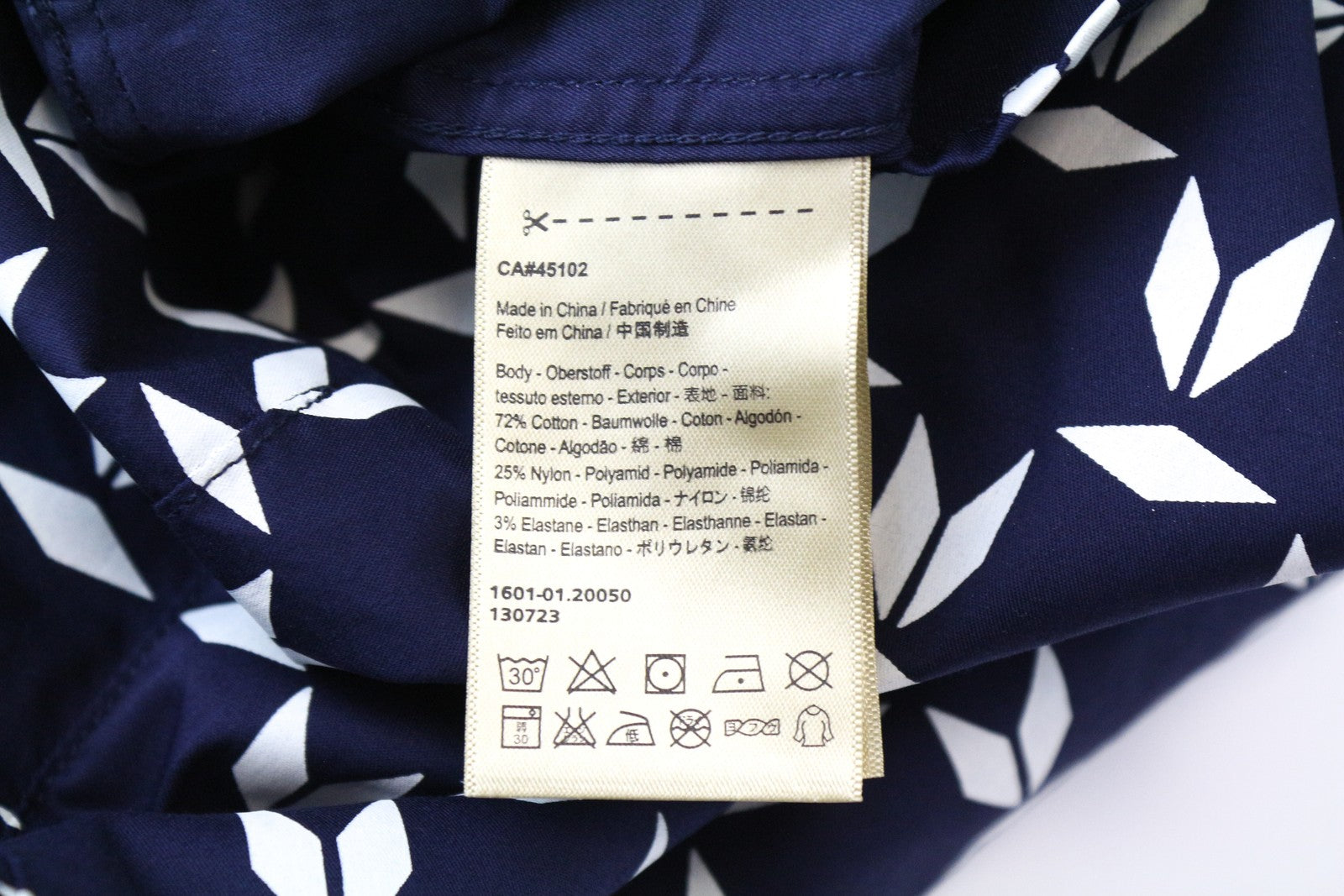 SCOTCH &amp; SODA Ams Couture vyriški marškinėliai, M dydžio, ploni, tamsiai mėlyni, raštuoti, tamprūs medvilnės mišinio marškinėliai 