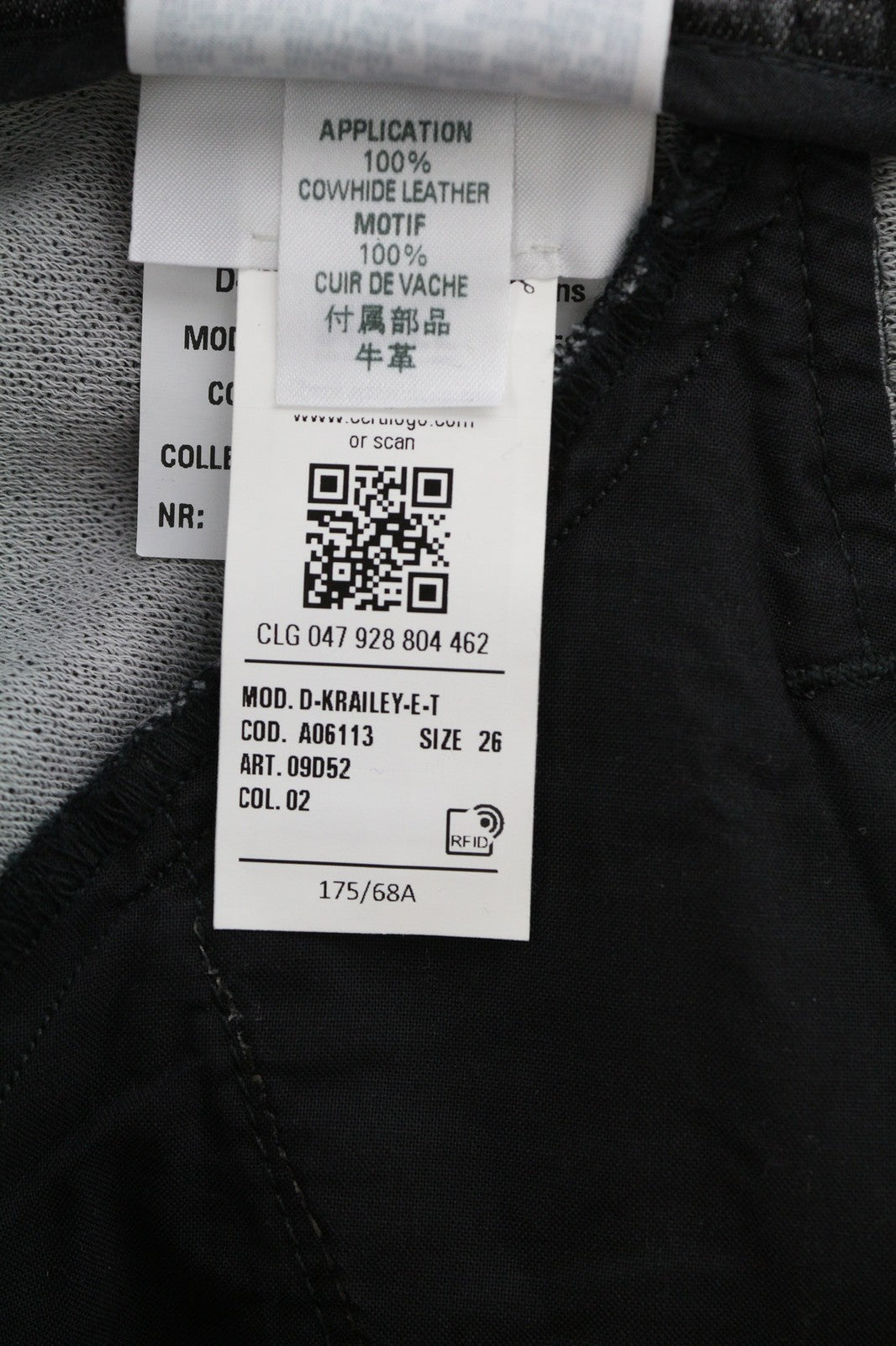 DIESEL D-Krailey-ET 09D52 moteriški džinsai W26 Jogg sportinis su elastingu juosmeniu, pilki, RRP 250 € 