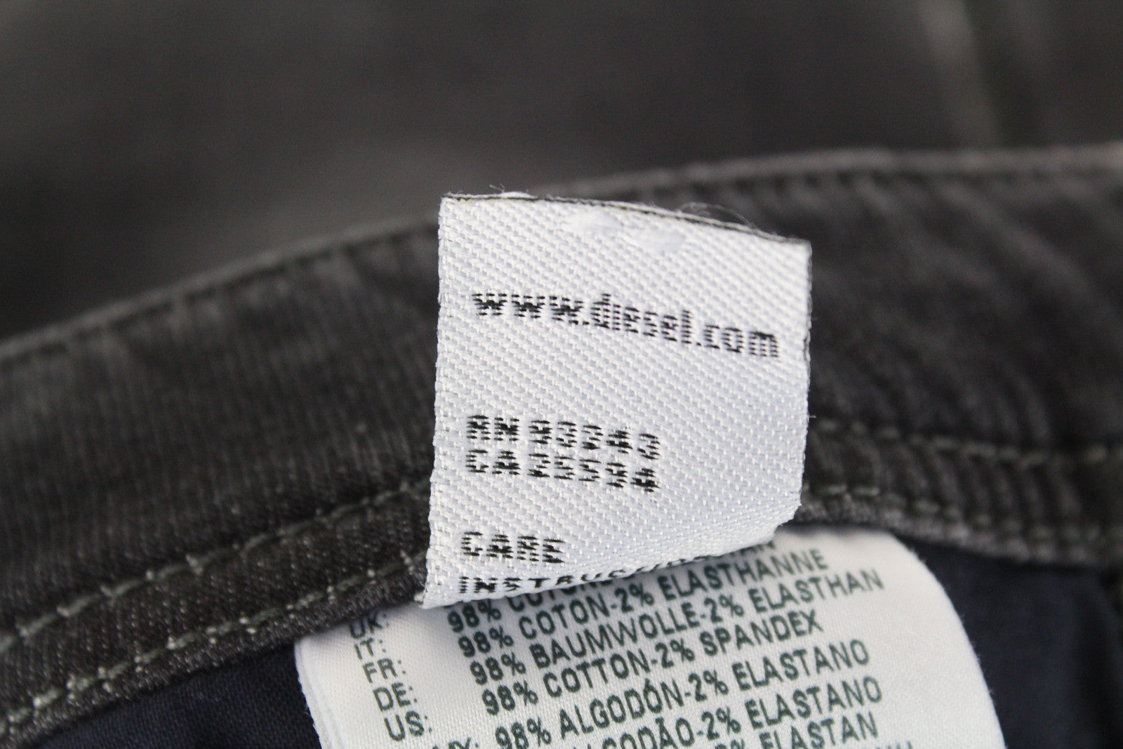 Vyriški DIESEL džinsai Krooley CB-NE 069EM W32 pilki, dirbtinio tamprumo, ploni. 