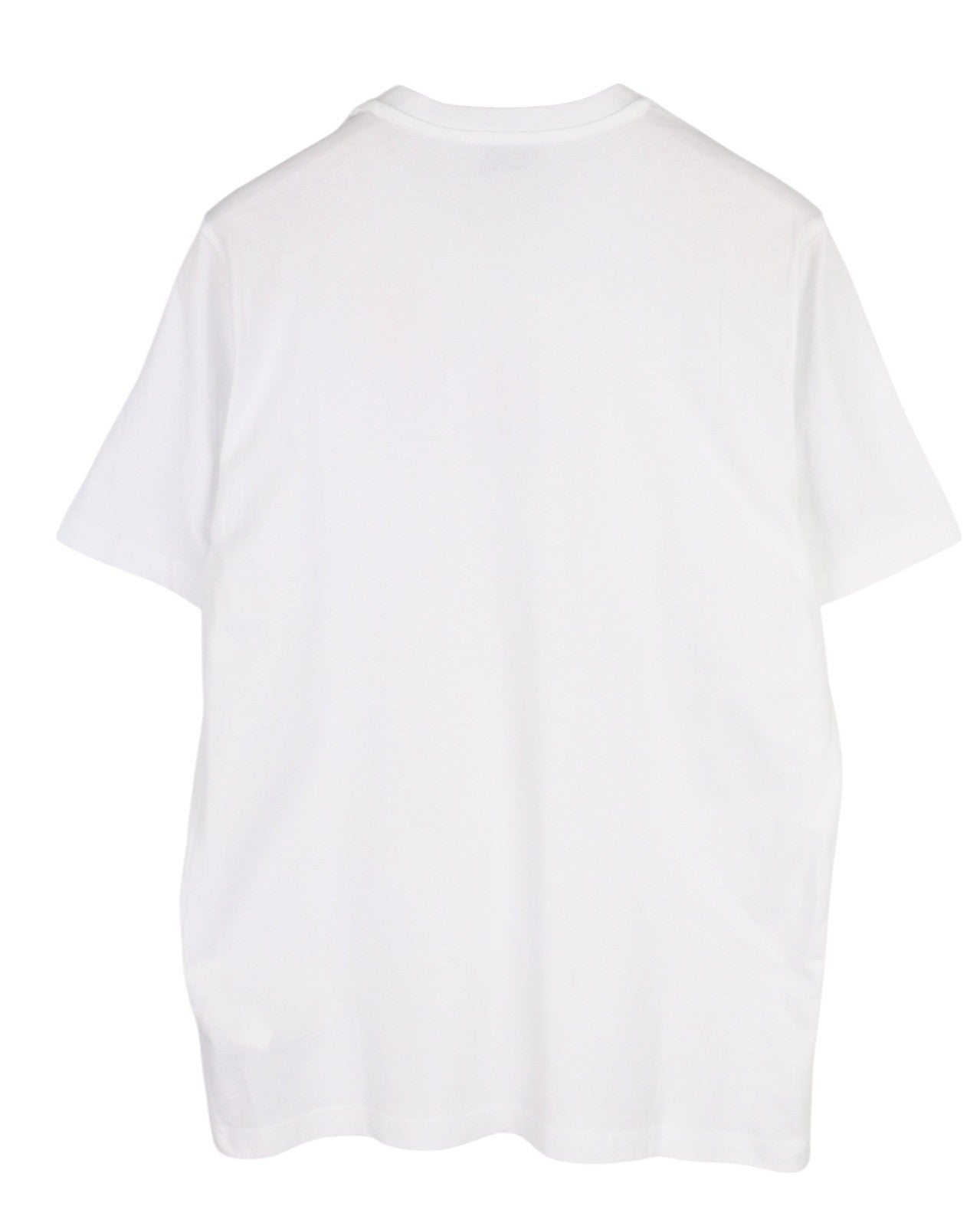 DIESEL T-Just-Small-New D Logo vyriški marškinėliai M balti trumpomis rankovėmis su medvilniniais įtvarais 