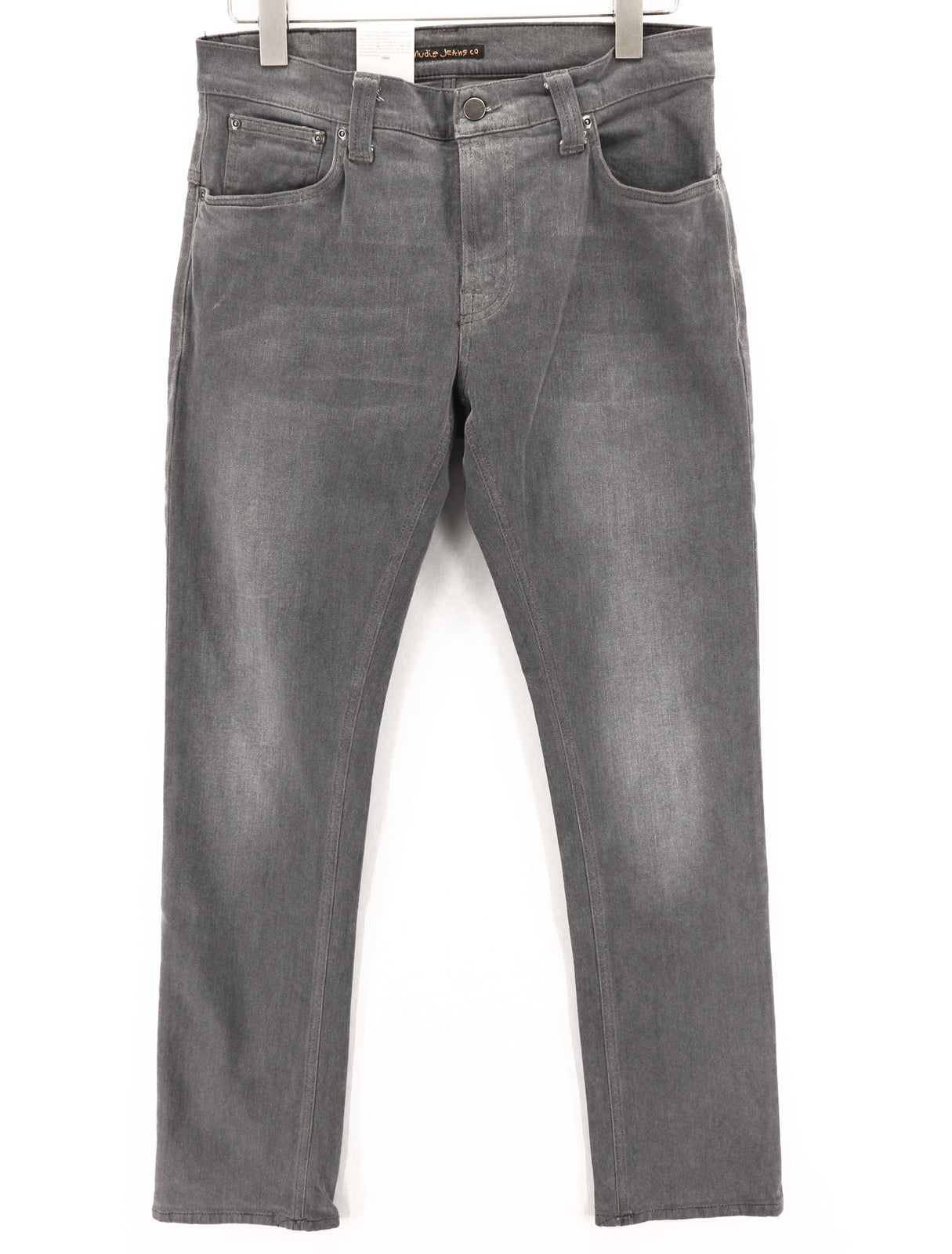 NUDIE JEANS Thin Finn Men Jeans W31/L32 Slim Fit Grey Cotton Elastane Wash