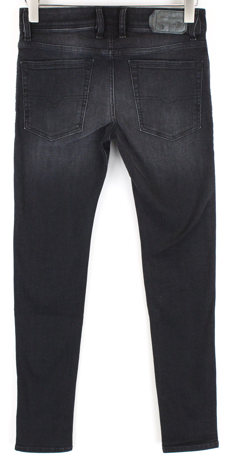 DIESEL vyriški „Troxer R6T80“ džinsai, W27/L30, ploni, tamprūs, pilki, medvilniniai 