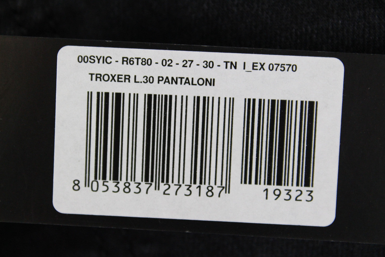 DIESEL vyriški „Troxer R6T80“ džinsai, W27/L30, ploni, tamprūs, pilki, medvilniniai 