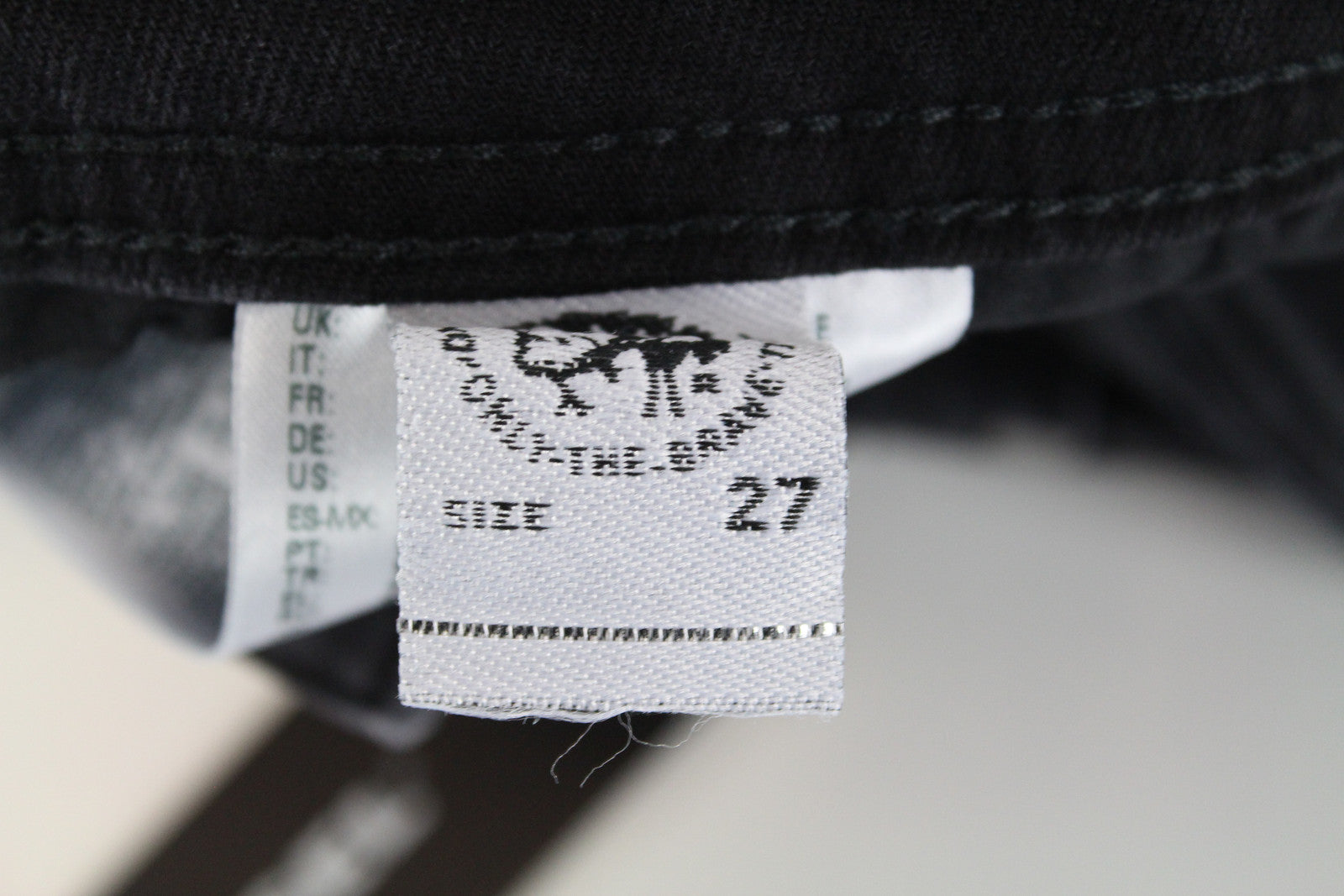 DIESEL vyriški „Troxer R6T80“ džinsai, W27/L30, ploni, tamprūs, pilki, medvilniniai 