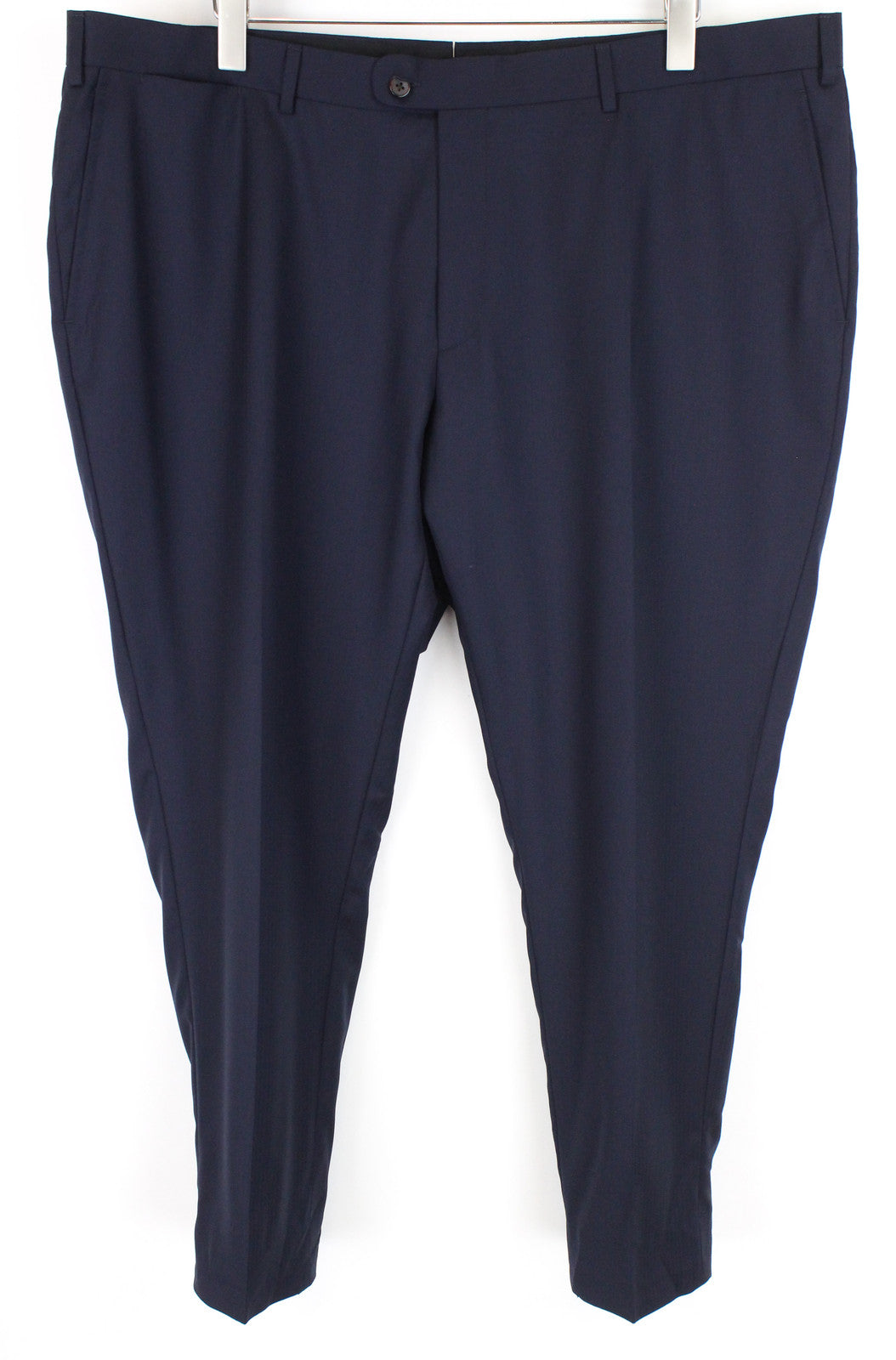 Men's SUITSUPPLY Brescia Trousers UK52S Wool Striped Pleated Navy