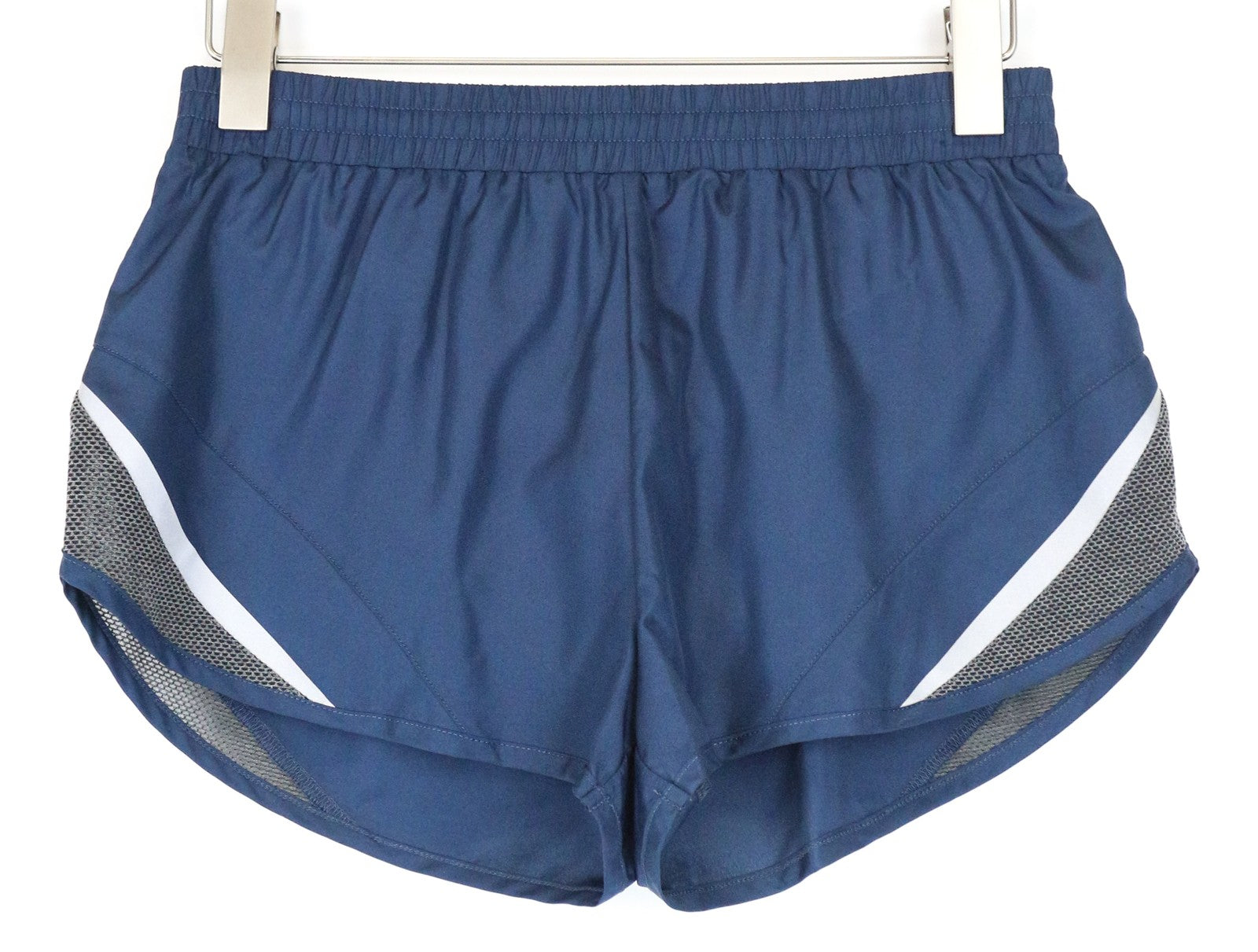 SWEATY BETTY W29 mėlyni moteriški šortai su užtrauktuku ir kišenėmis, užtraukiami sportiniai drabužiai 