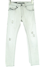 DIESEL Thommer 0676M vyriški džinsai W27/L30 Slim Skinny Ripped pilki tamprūs 