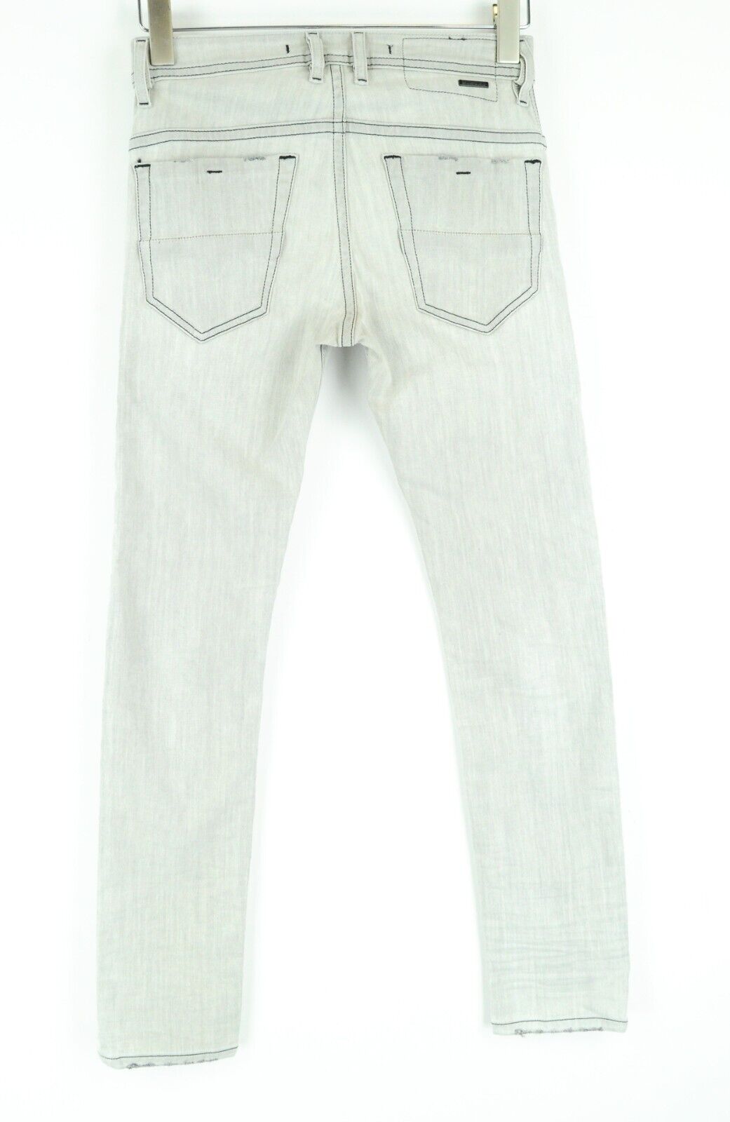 DIESEL Thommer 0676M vyriški džinsai W27/L30 Slim Skinny Ripped pilki tamprūs 