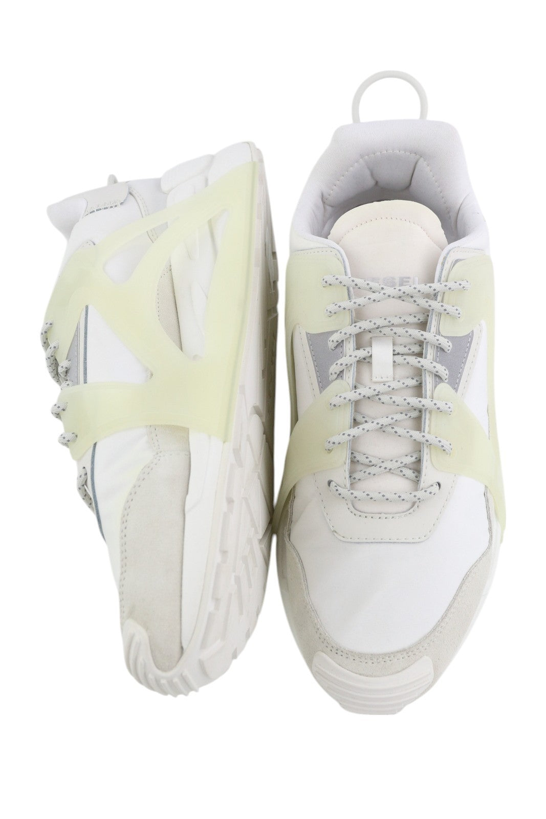 DIESEL S-Serendipity Mask vyriški sportbačiai, 45 €, balti, migdolų nosys, su raišteliais, RRP 130 € 