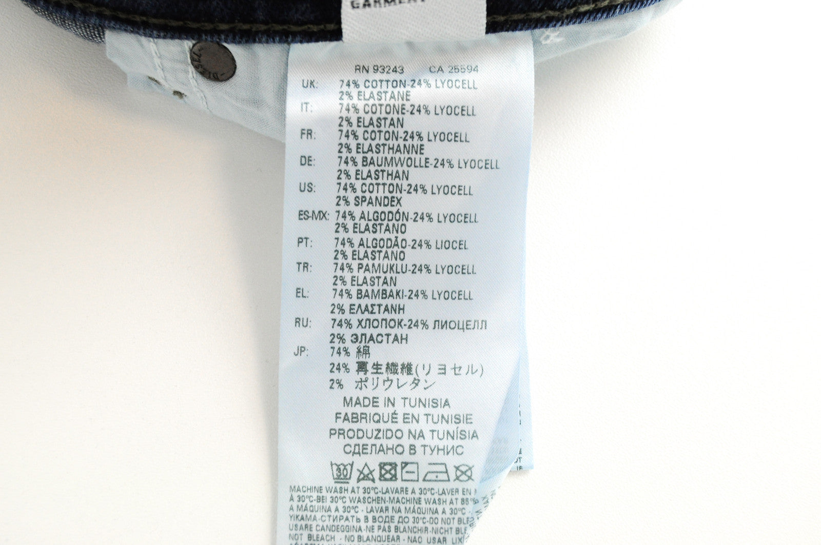 DIESEL Tepphar R14J8 vyriški džinsai W28/L32 Slim morkų mėlynos spalvos plėšyti tamprūs džinsai 