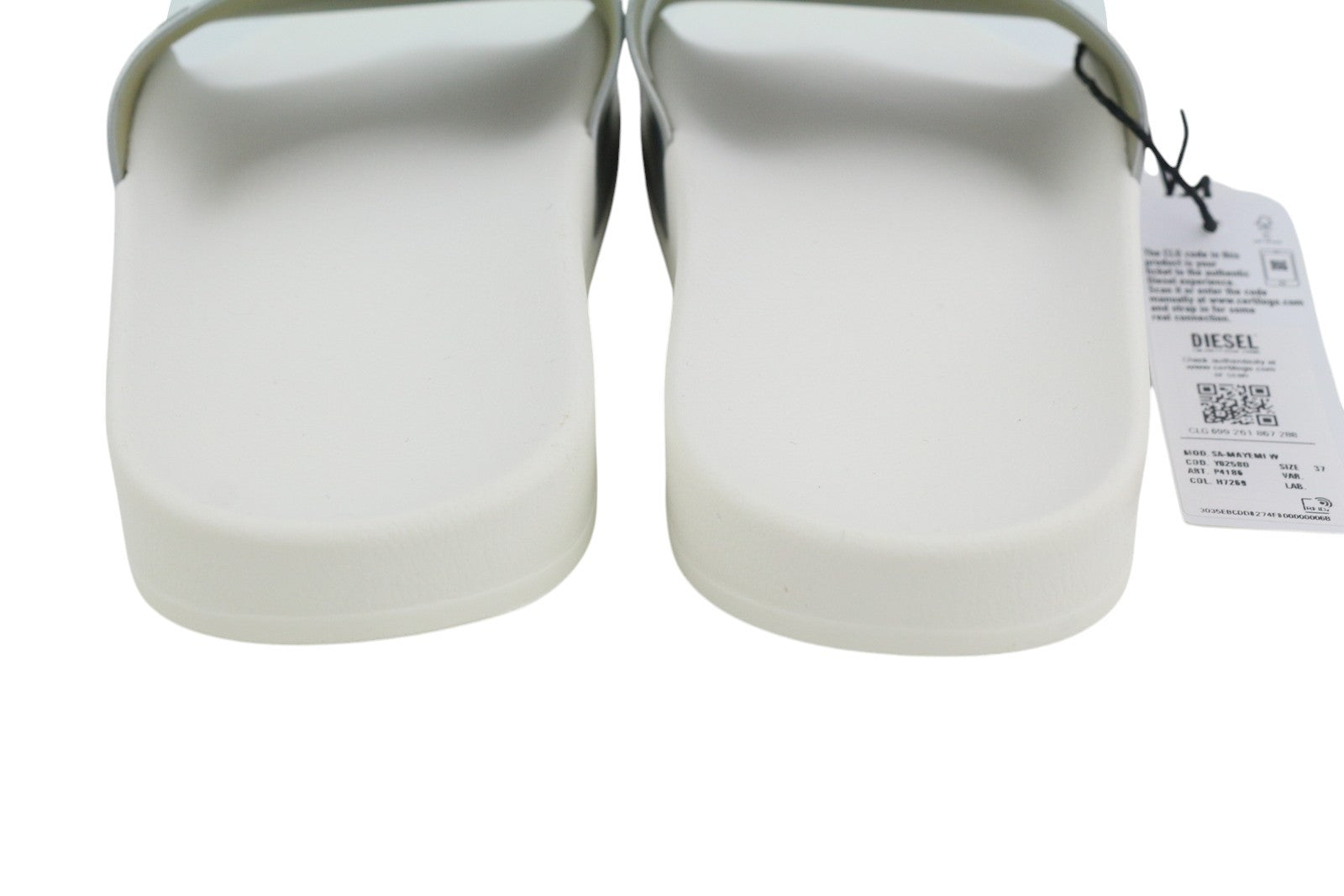 DIESEL Sa-Mayemi moteriškos basutės, 37 dydžio, šviesios paplūdimio šlepetės atviromis nosimis, šlepetės su logotipu. 