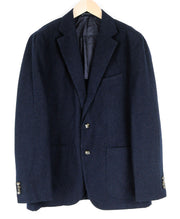 Vyriškas SUITSUPPLY Havanos švarkas UK44R Slim-on tamsiai mėlynas oficiali vilna medvilnė linas 