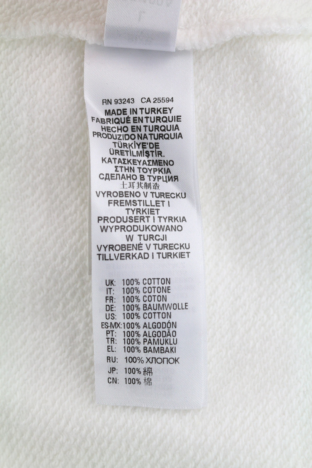 DIESEL D4D-21 vyriškas džemperis su gobtuvu, 2XL dydžio, baltas medvilninis megztinis su kengūros kišene, rekomenduojama kaina – 175 € 