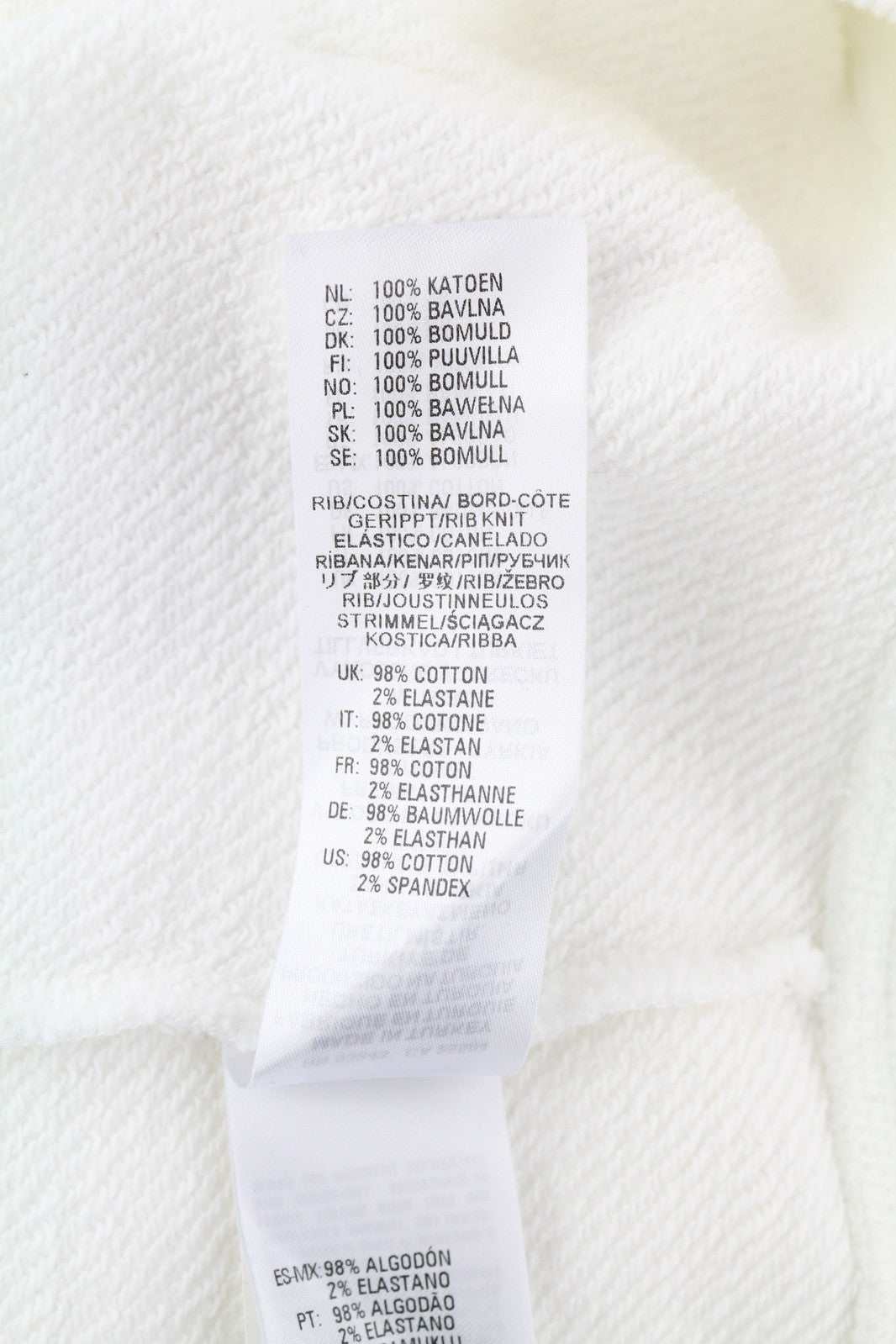 DIESEL D4D-21 vyriškas džemperis su gobtuvu, 2XL dydžio, baltas medvilninis megztinis su kengūros kišene, rekomenduojama kaina – 175 € 