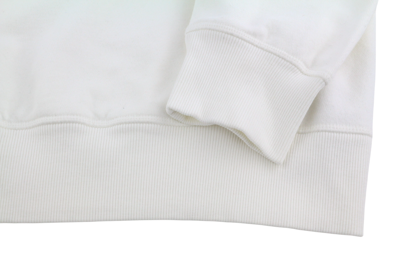 DIESEL D4D-21 vyriškas džemperis su gobtuvu M, baltas, medvilninis, megztinis su kengūros kišene, RRP 175 € 