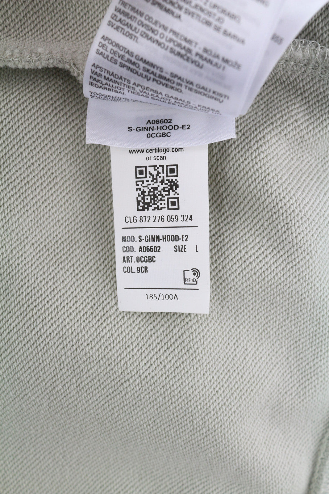 DIESEL S-Ginn-Hood-E2 vyriškas džemperis su gobtuvu, L dydžio, pilkas, megztinis su kengūra, didelis, rekomenduojama kaina – 195 € 