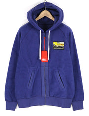 DIESEL S-Rummes-Zip-Rev vyriškas džemperis su gobtuvu M, mėlynas, su flisinėmis kišenėmis, didelis, rekomenduojama kaina – 250 € 