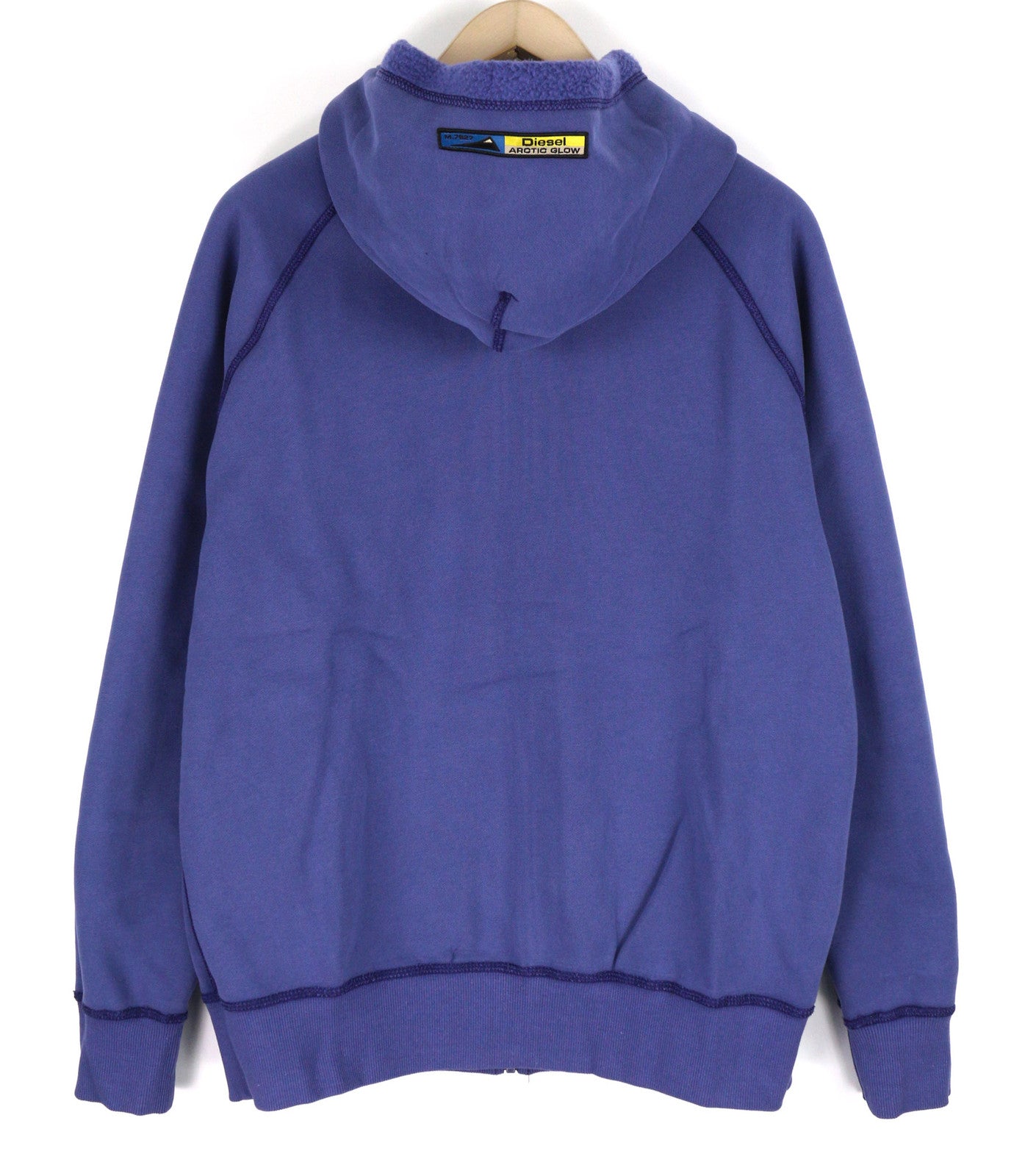 DIESEL S-Rummes-Zip-Rev vyriškas džemperis su gobtuvu M, mėlynas, su flisinėmis kišenėmis, didelis, rekomenduojama kaina – 250 € 