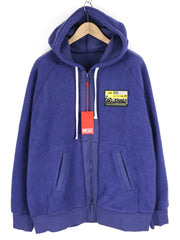 DIESEL S-Rummes-Zip-Rev vyriškas džemperis su gobtuvu, XL, mėlynas, rekomenduojama kaina – 250 €, su didelėmis flisinėmis kišenėmis 