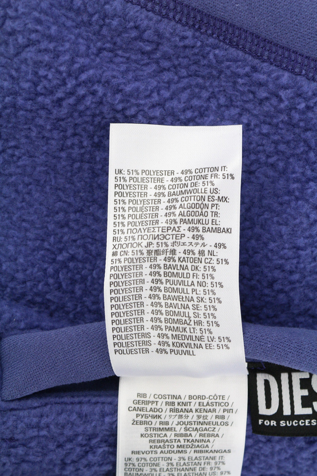 DIESEL S-Rummes-Zip-Rev vyriškas džemperis su gobtuvu, XL, mėlynas, rekomenduojama kaina – 250 €, su didelėmis flisinėmis kišenėmis 