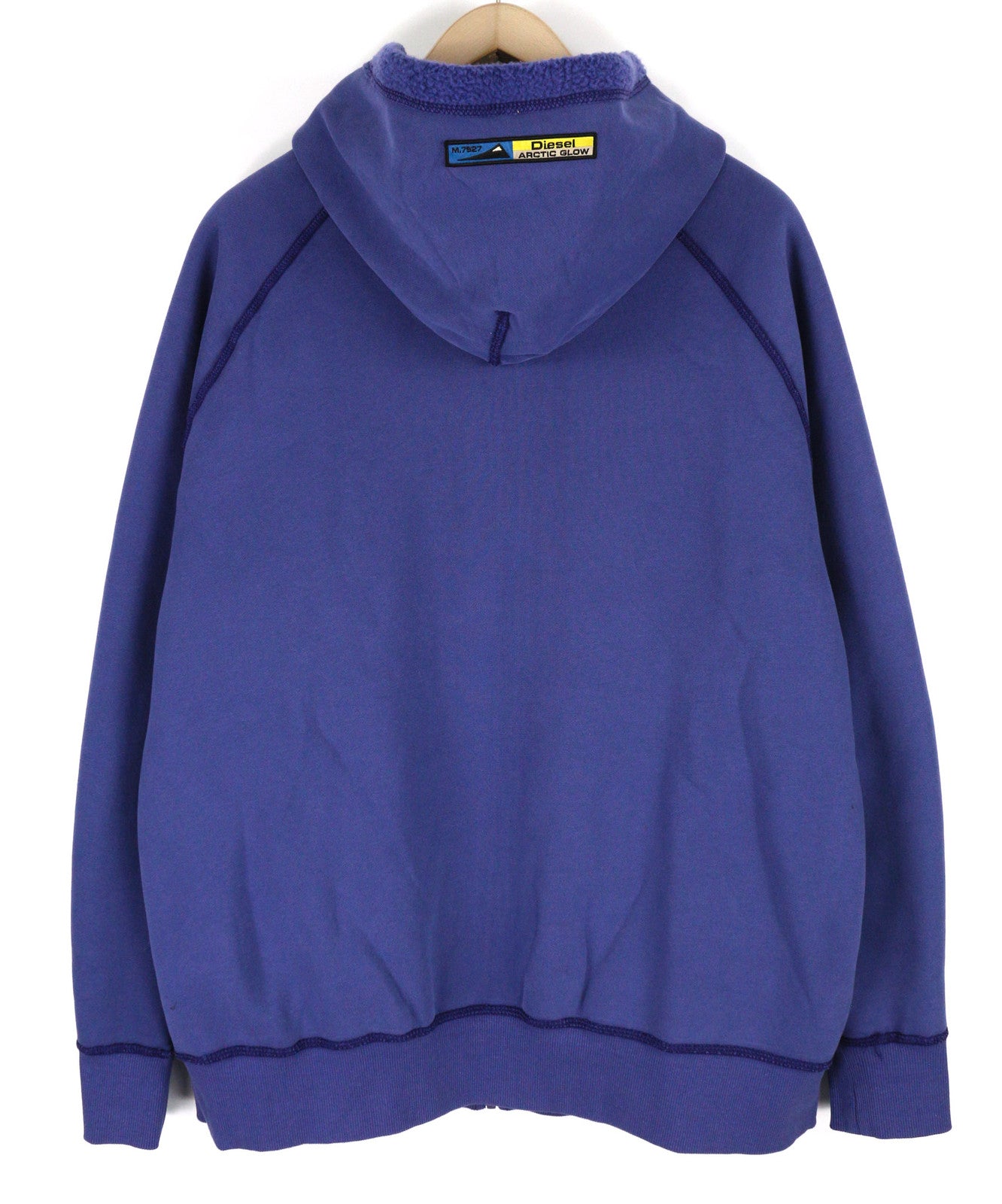 DIESEL S-Rummes-Zip-Rev vyriškas džemperis su gobtuvu, XL, mėlynas, rekomenduojama kaina – 250 €, su didelėmis flisinėmis kišenėmis 