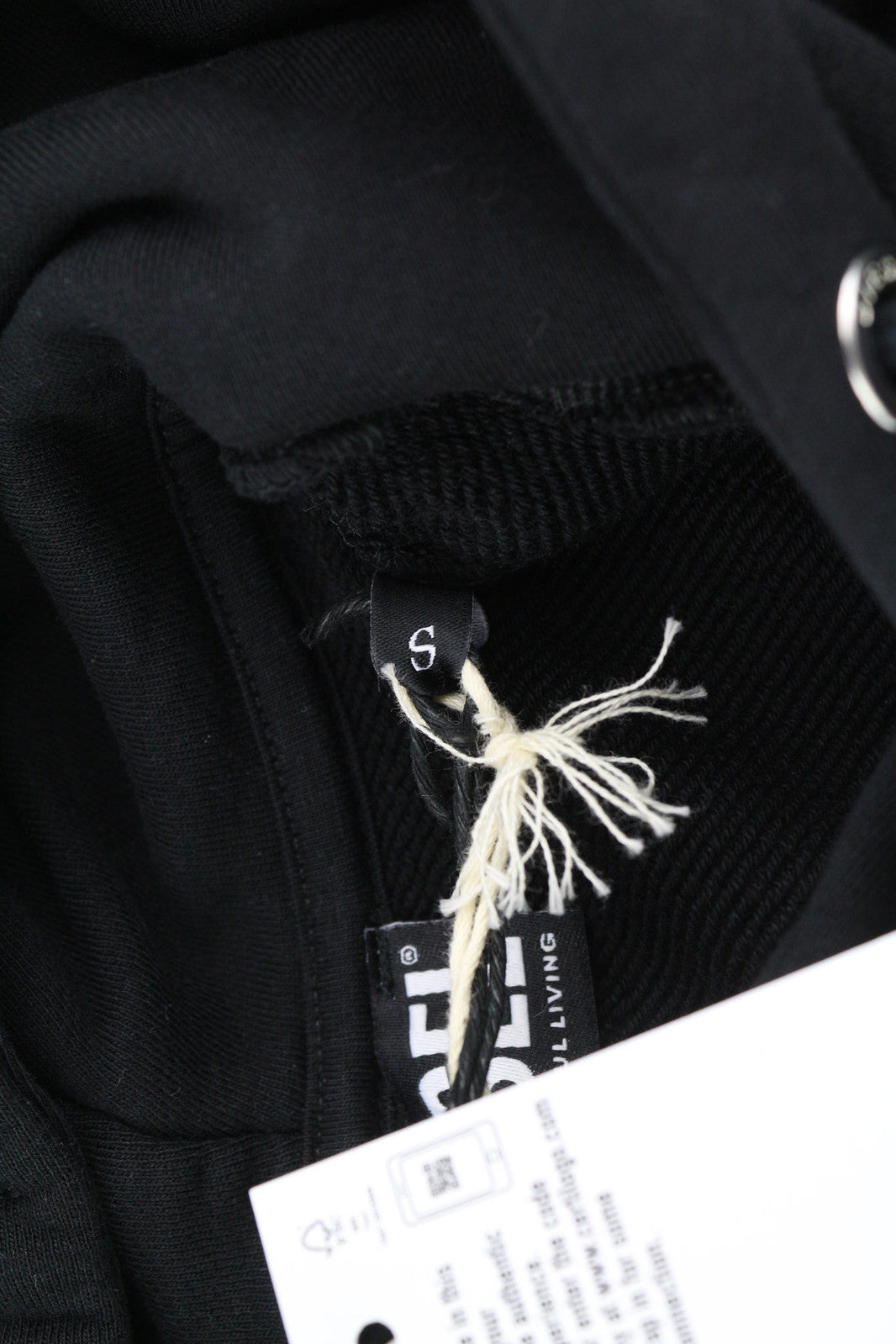 DIESEL S-Girk-Hood-B4 vyriškas džemperis su gobtuvu S, juodos spalvos, megztinis su kengūra, didelis dydis, RRP150