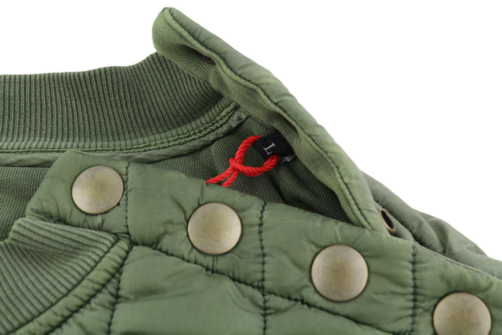 DIESEL S-Holty vyriškas džemperis, L, žalias, megztinis su pamušalu, dygsniuotas, RRP 225 € 