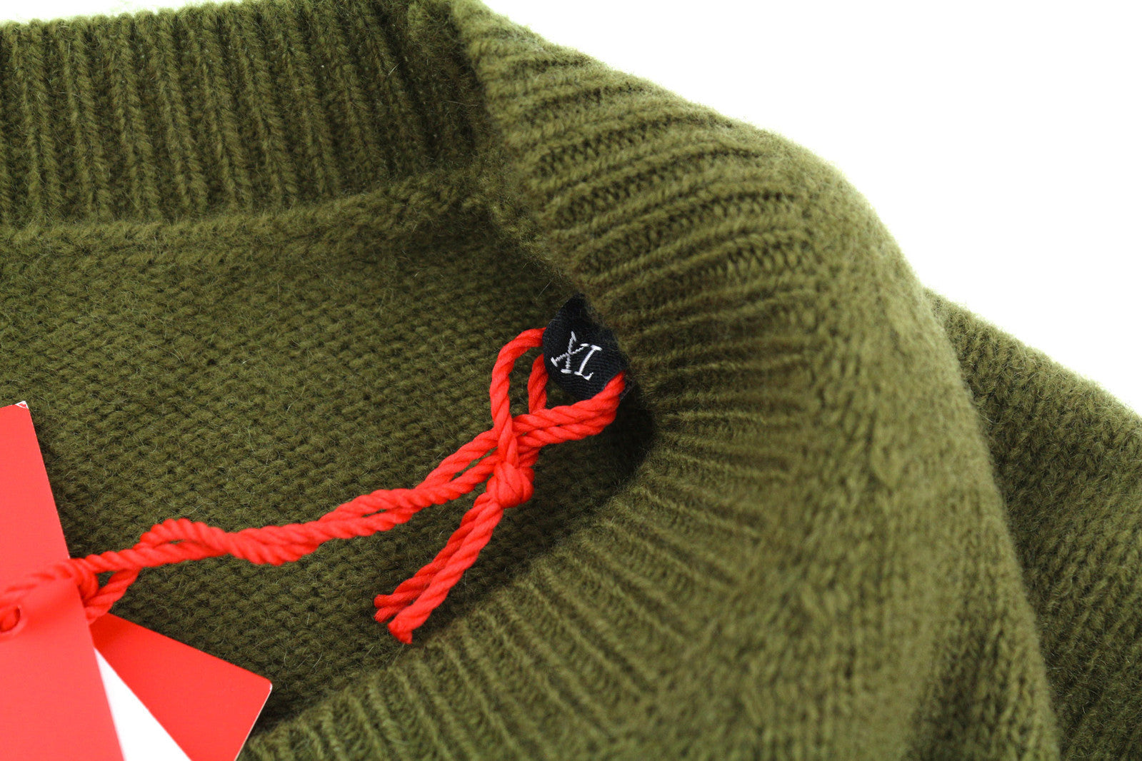 DIESEL K-Olby vyriškas megztinis XL dydžio su vilna ir kašmyru, megztas žalias (RRP325)