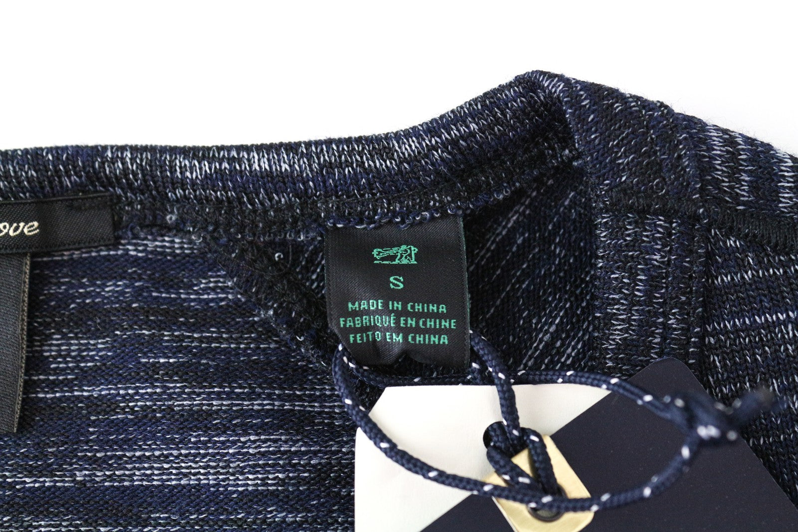 SCOTCH &amp; SODA Tamsiai mėlyni S dydžio vyriški marškinėliai su medvilnės mišinio trumpomis rankovėmis, tamprūs 