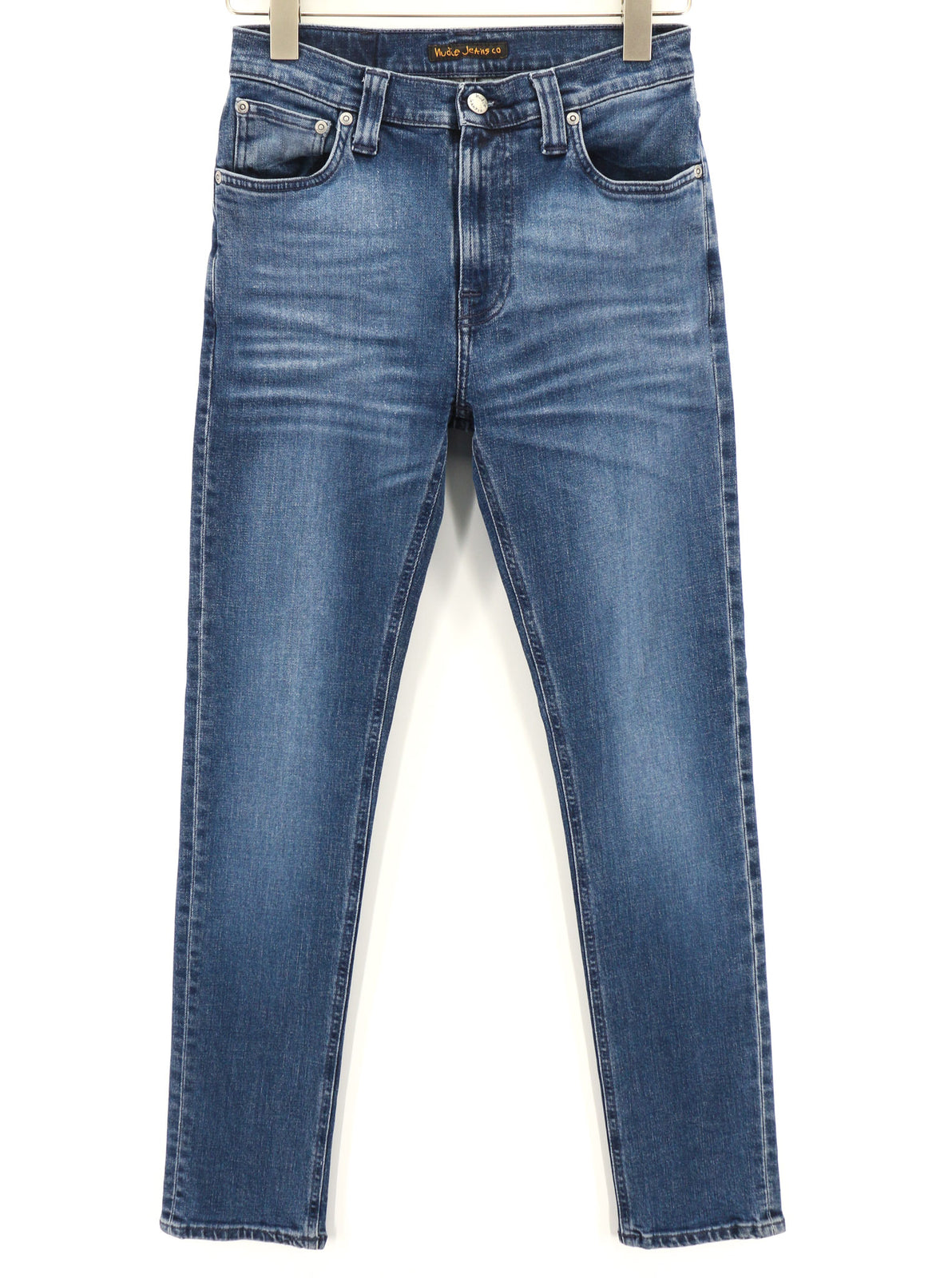 NUDIE JEANS Vyriški Džinsai High Kai W28/L30 Slim mėlyni, tamprūs, skalbti 