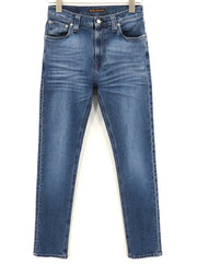 NUDIE JEANS Vyriški Džinsai High Kai W28/L30 Slim mėlyni, tamprūs, skalbti 