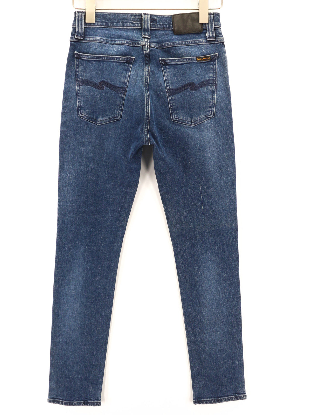 NUDIE JEANS Vyriški Džinsai High Kai W28/L30 Slim mėlyni, tamprūs, skalbti 