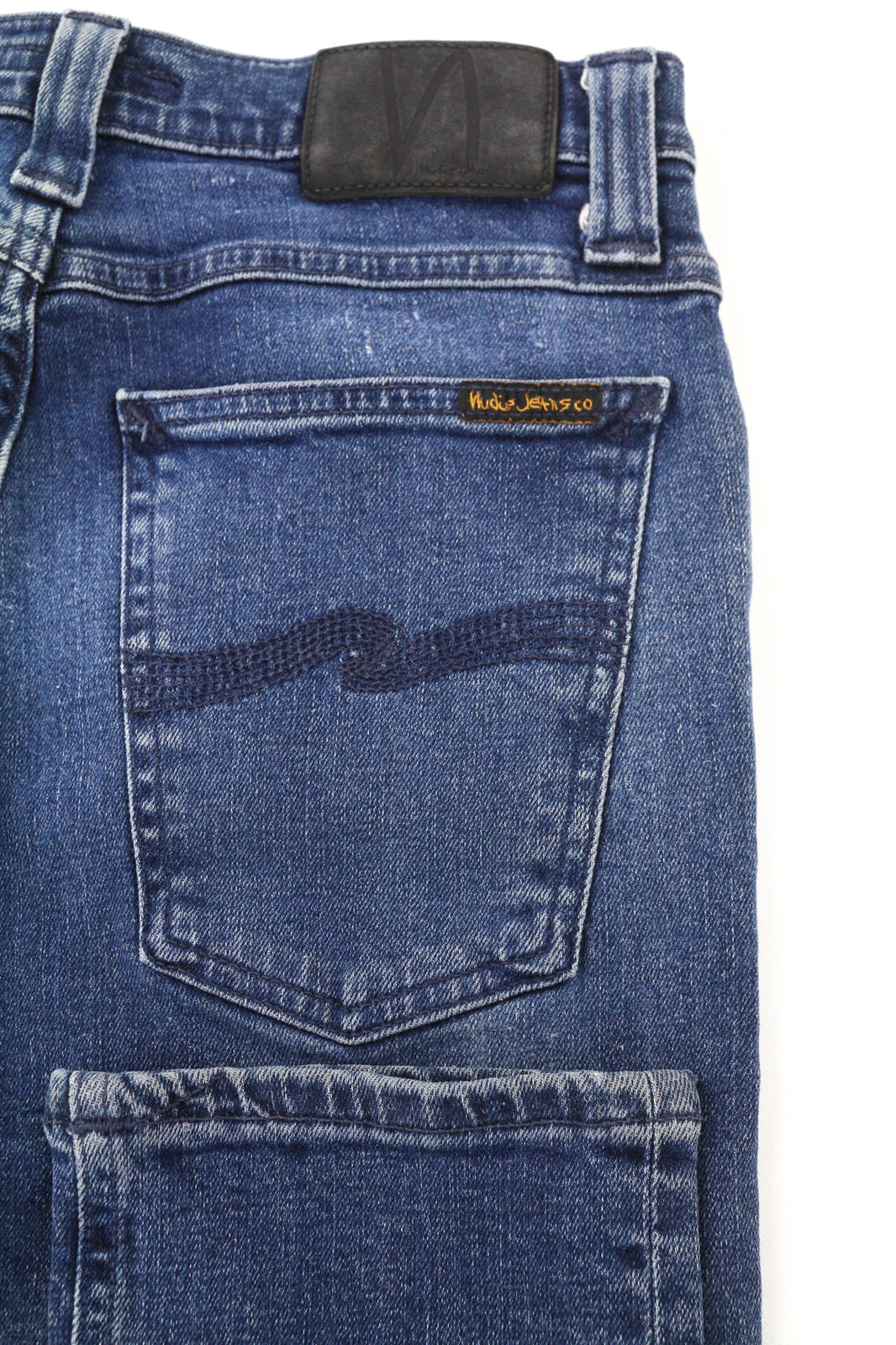 NUDIE JEANS Vyriški Džinsai High Kai W28/L30 Slim mėlyni, tamprūs, skalbti 