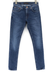 NUDIE JEANS Skinny Lin Men Jeans W28/L30 Tight Fit Blue Washed 5-Pocket