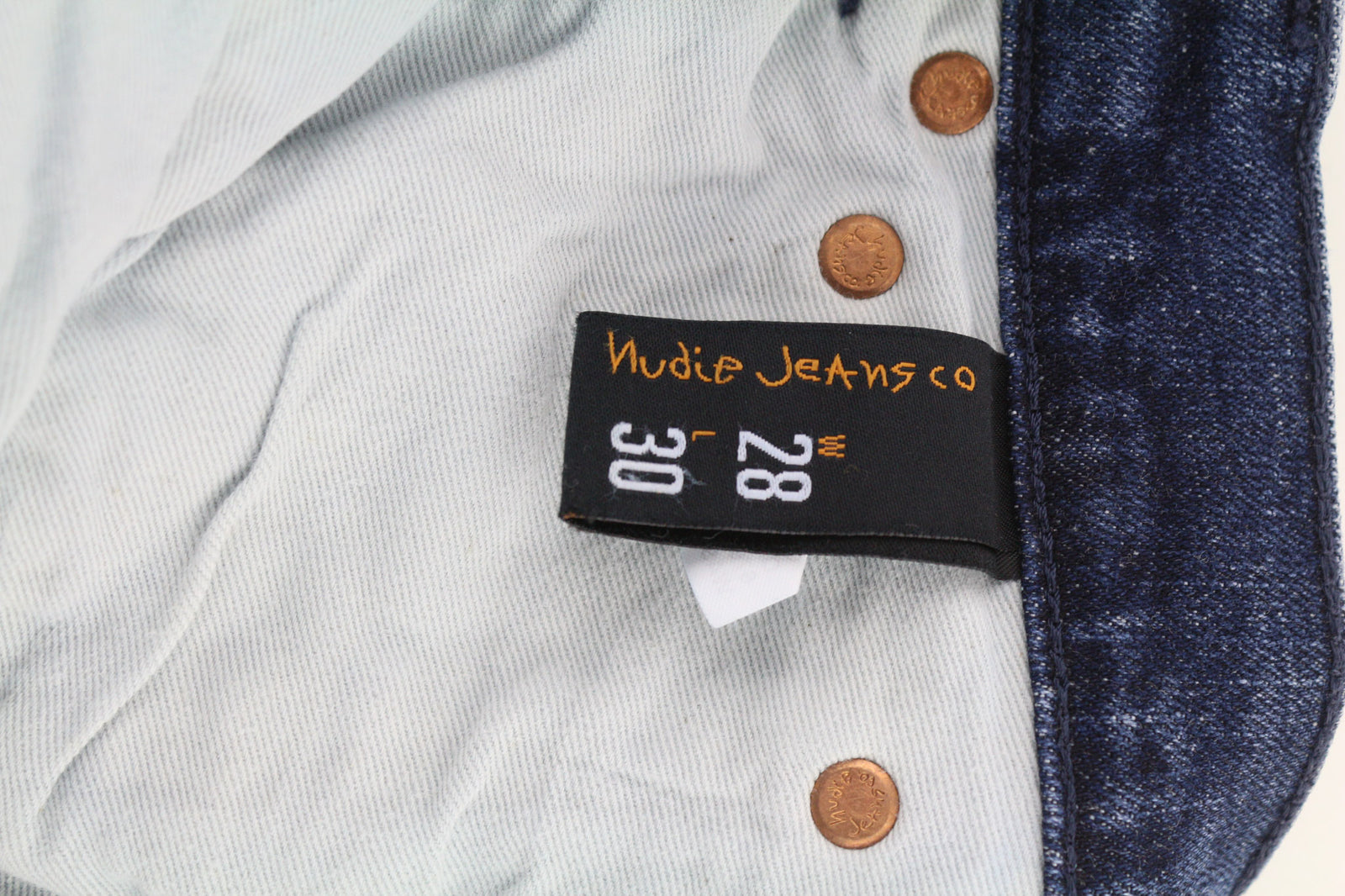 NUDIE JEANS Skinny Lin Men Jeans W28/L30 Tight Fit Blue Washed 5-Pocket