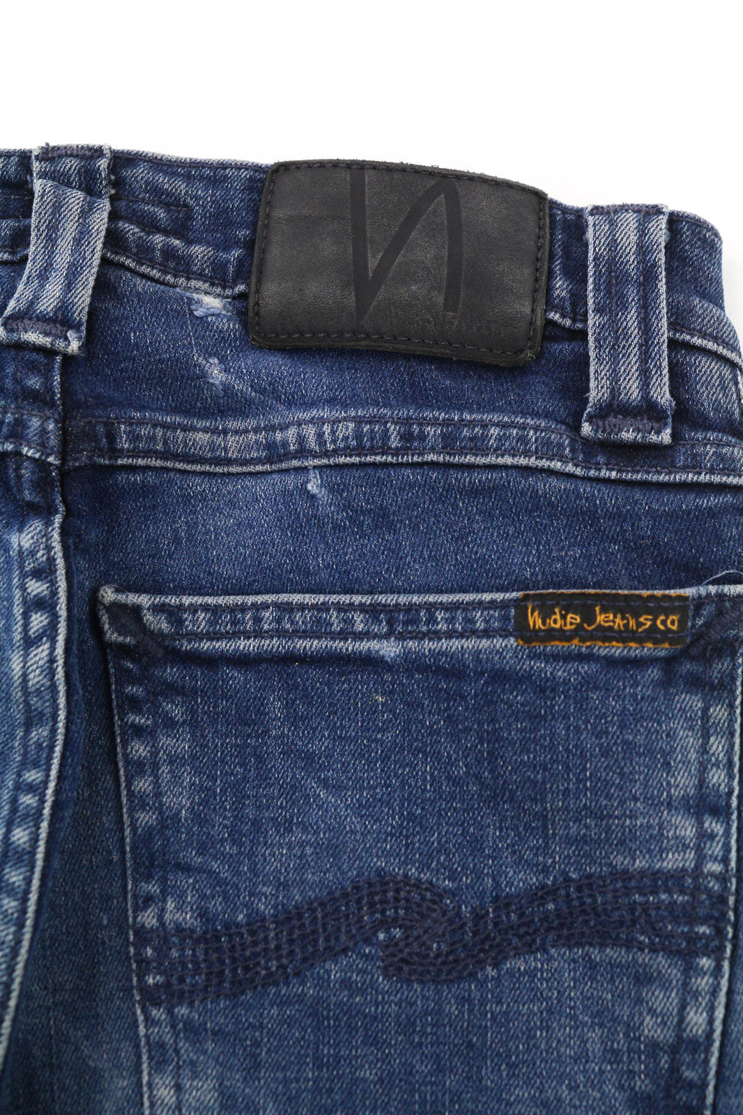 NUDIE JEANS High Kai Women Jeans W24/L30 Slim Fit Wash Blue Cotton Stretch