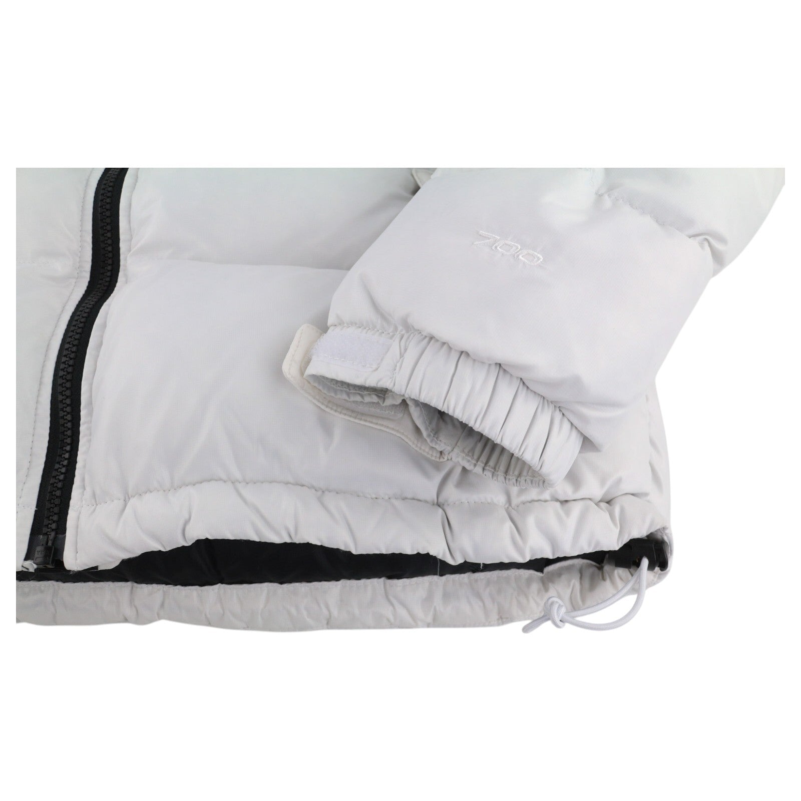 THE NORTH FACE Nuptse trumpa moteriška striukė M, balta, 700 pūkų izoliacija, dygsniuota 