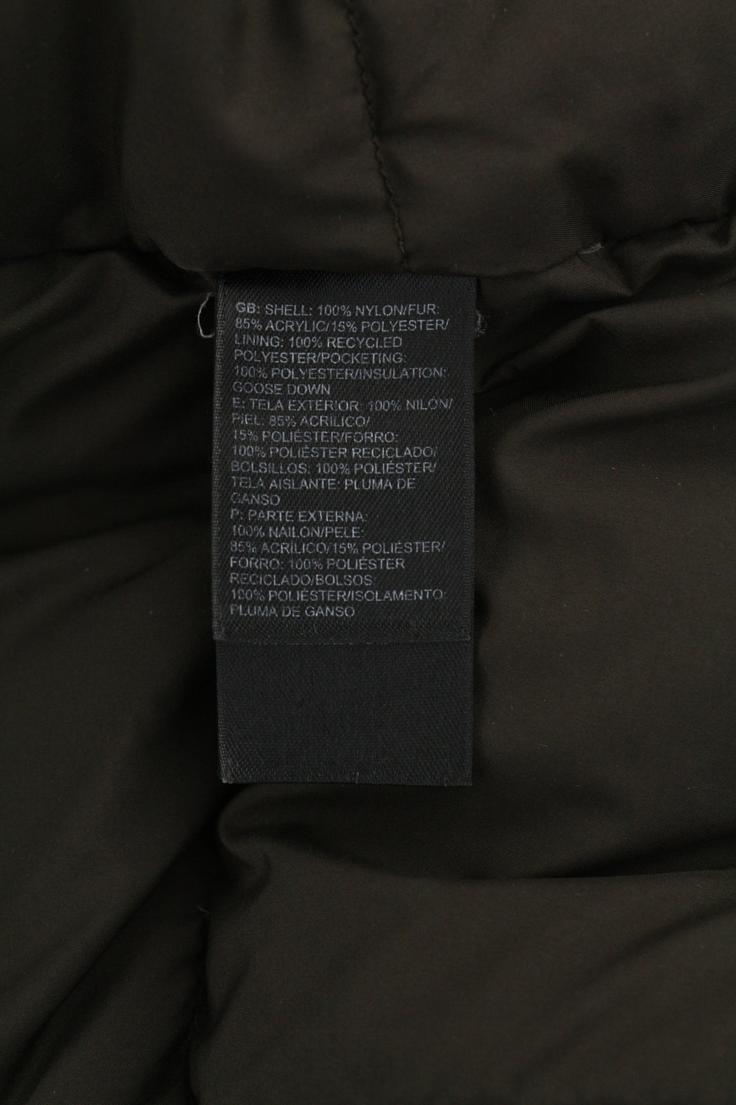 THE NORTH FACE moteriška striukė S ruda parka su žąsų pūkų izoliacija ir gobtuvu su logotipu 