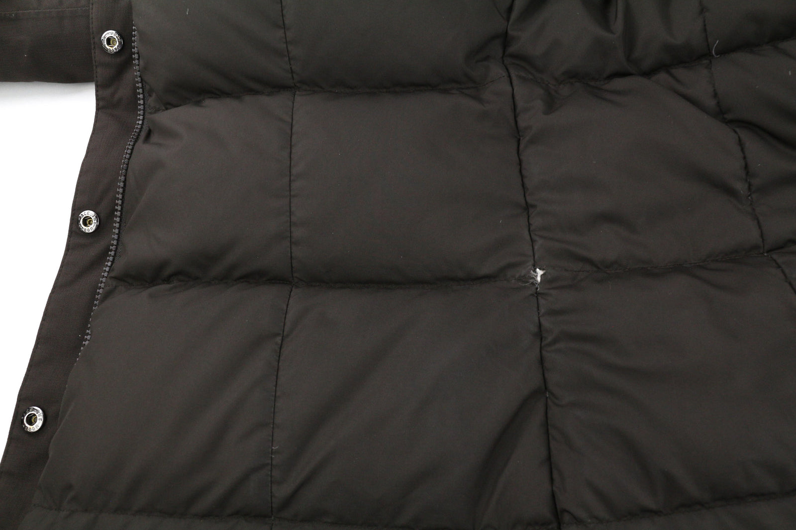 THE NORTH FACE moteriška striukė S ruda parka su žąsų pūkų izoliacija ir gobtuvu su logotipu 