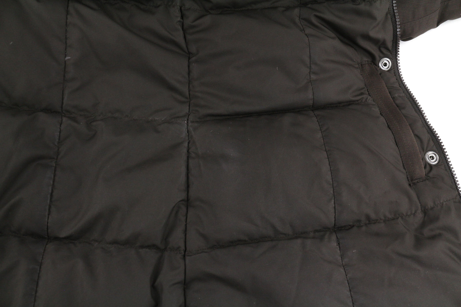 THE NORTH FACE moteriška striukė S ruda parka su žąsų pūkų izoliacija ir gobtuvu su logotipu 