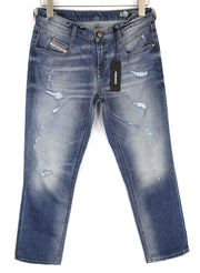 DIESEL Belthy-Ankle 084LR Women Jeans W26/L30 D.N.A. Slim Straight Blue RRP€200