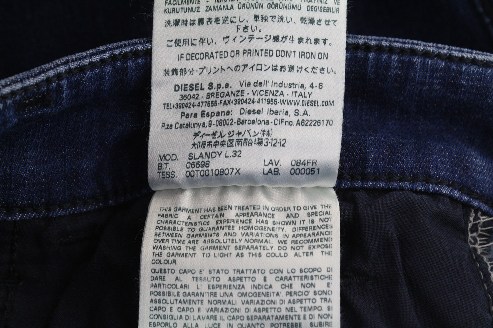 DIESEL Slandy 084FR Women Jeans W27/L32 Super Slim Skinny Regular Waist Stretch