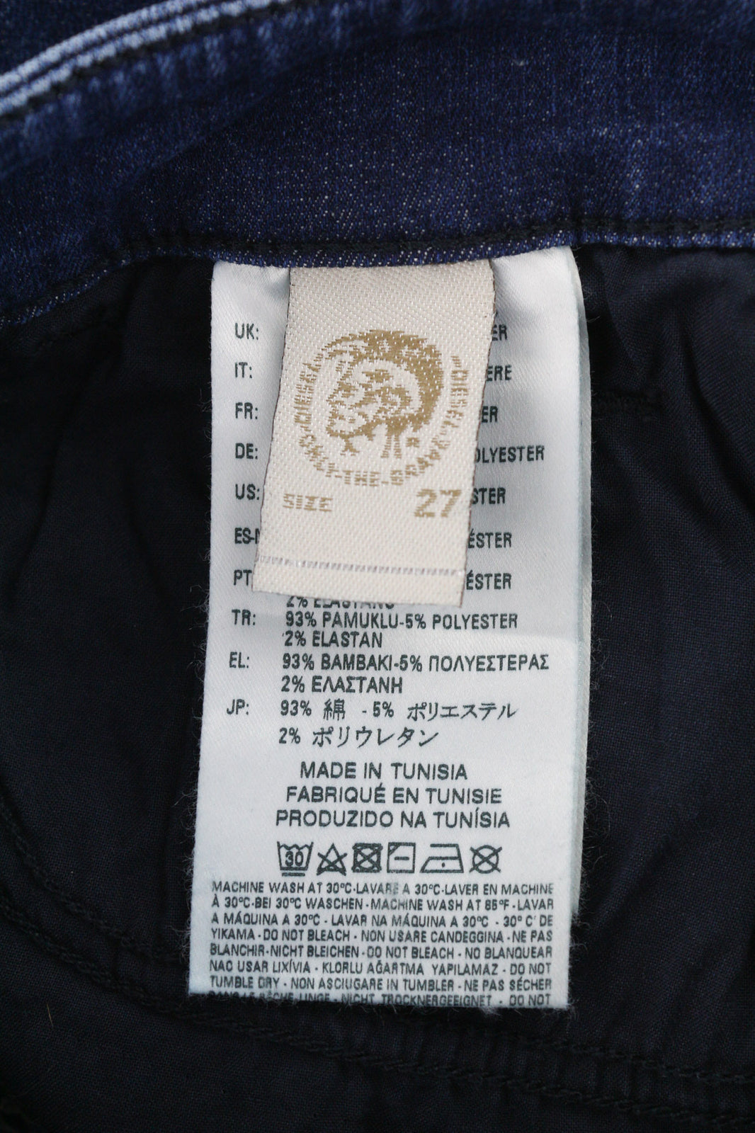 DIESEL Slandy 084FR Women Jeans W27/L32 Super Slim Skinny Regular Waist Stretch